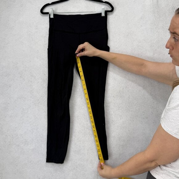 Athleta Leggings Womens Small Black Ultimate Stash Pocket 7/8 Tight Yoga Gym - Picture 5 of 10